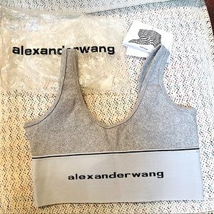 Alexander wang ribbed Jersey crop top bra